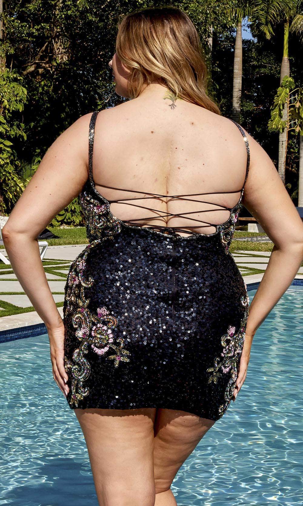 Primavera Couture 14029 - Sequin Sleeveless Cocktail Dress - back view