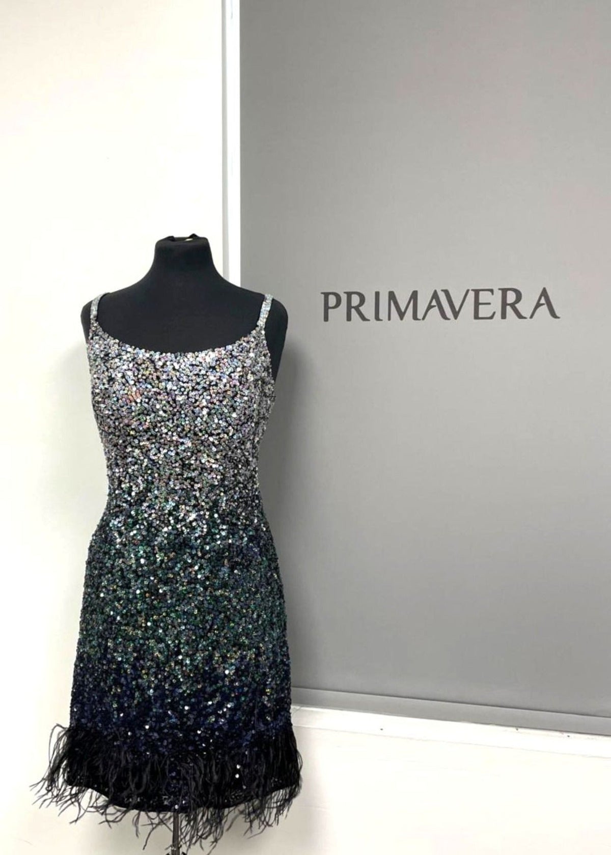 Primavera Couture 14030 - Sparkling Sequin Sleeveless Cocktail Dress