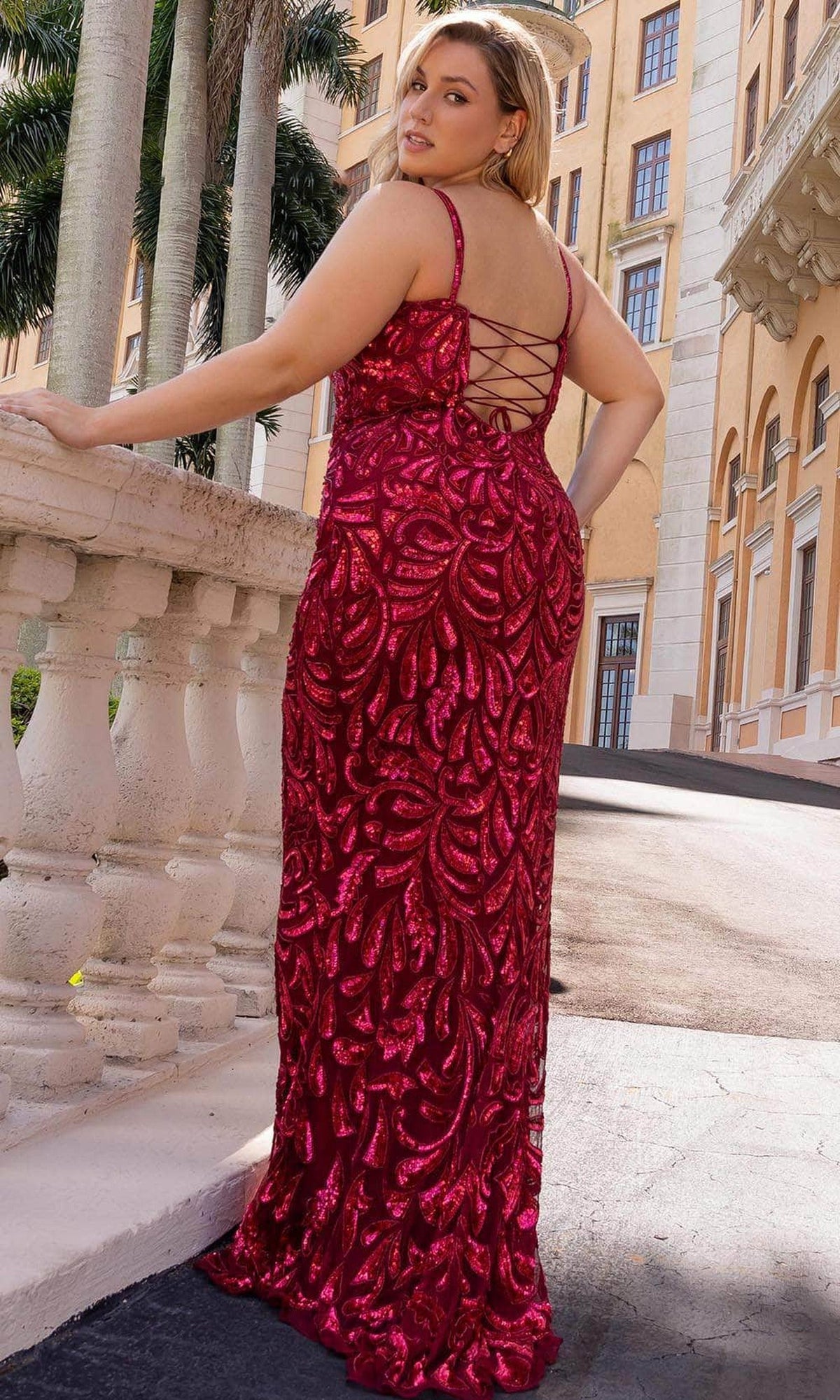Primavera Couture 14054 - Sweetheart Sequin Embellished Prom Dress
