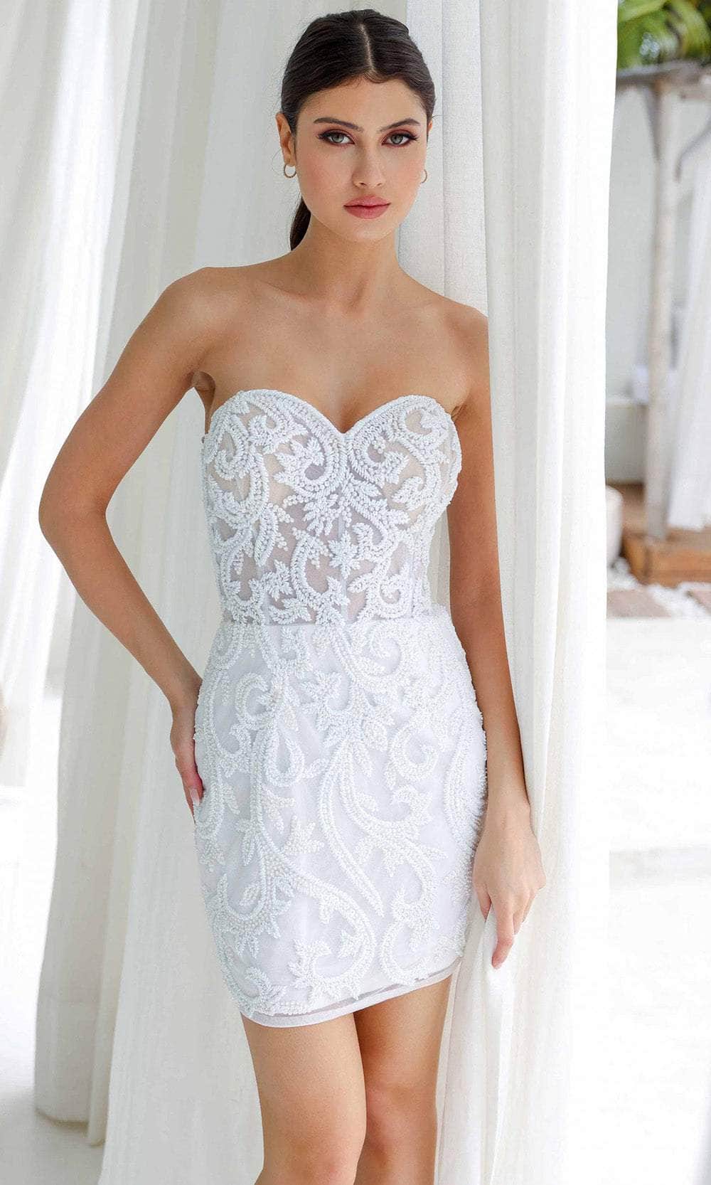 Primavera Couture 4227 - Strapless Sweetheart Cocktail Dress - view 9