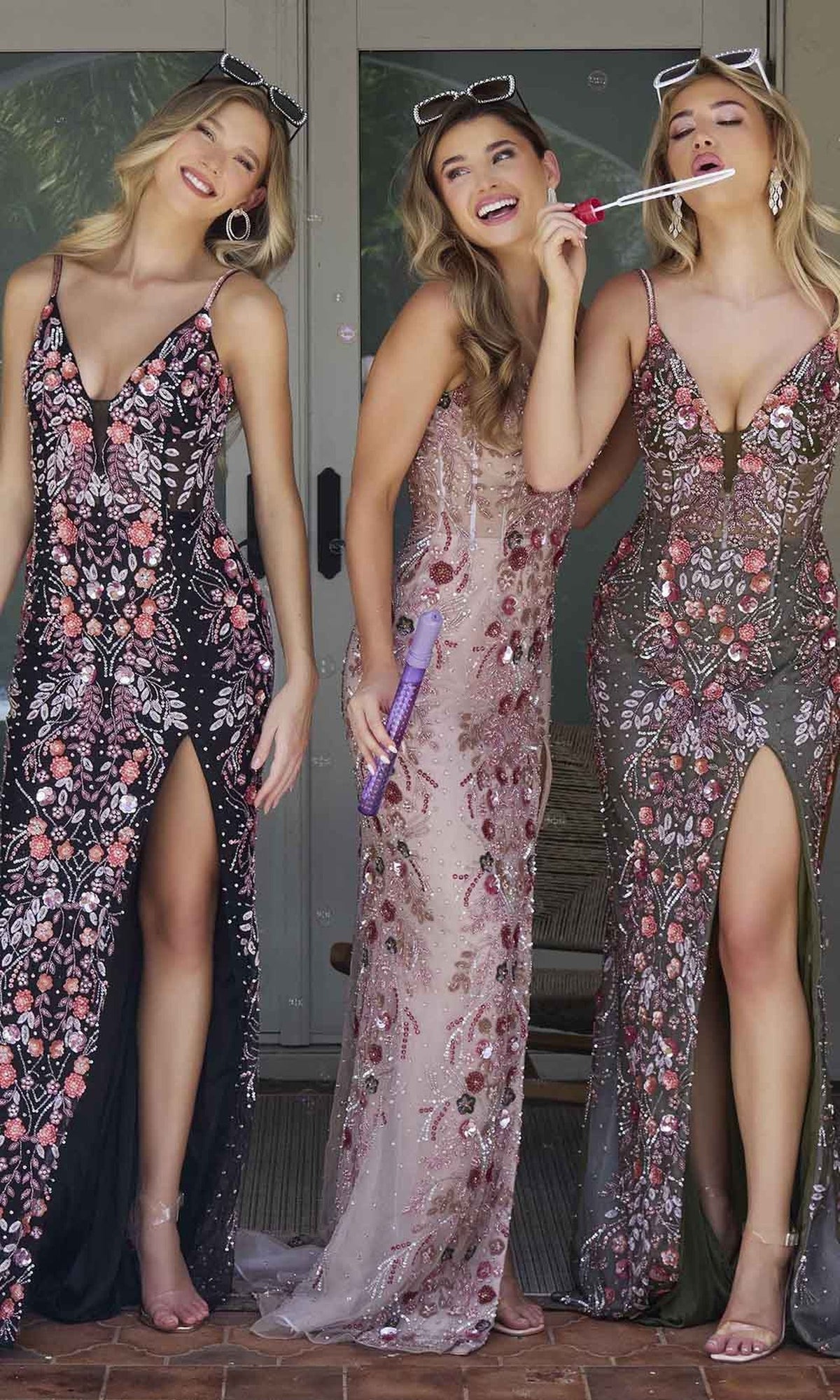 Primavera Couture 4313 - Floral Pattern Prom Dress