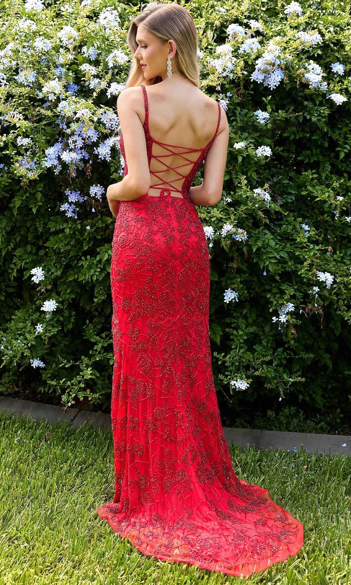 Primavera Couture 4317 - Floral Beaded Prom Dress