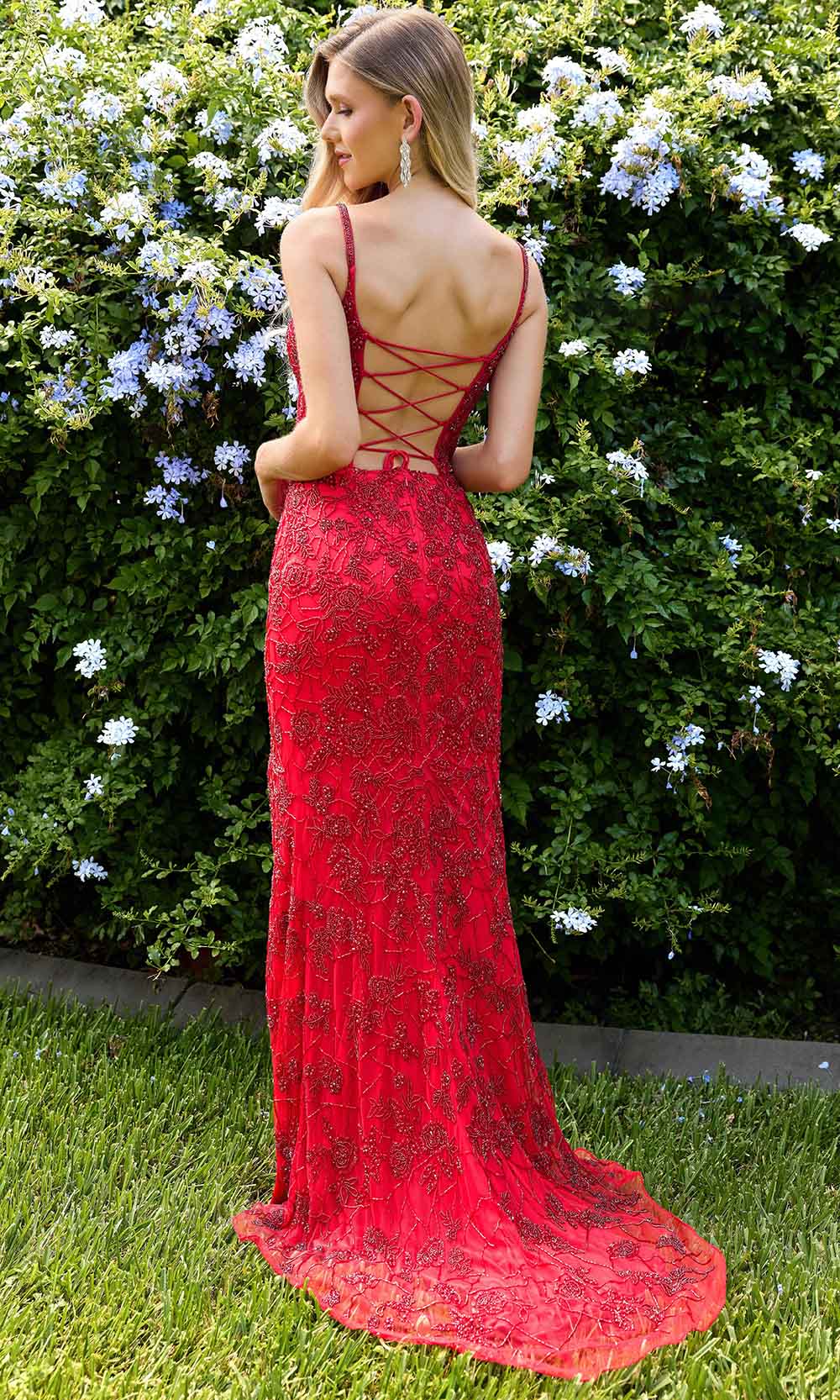 Primavera Couture 4317 - Floral Beaded Prom Dress - view 4