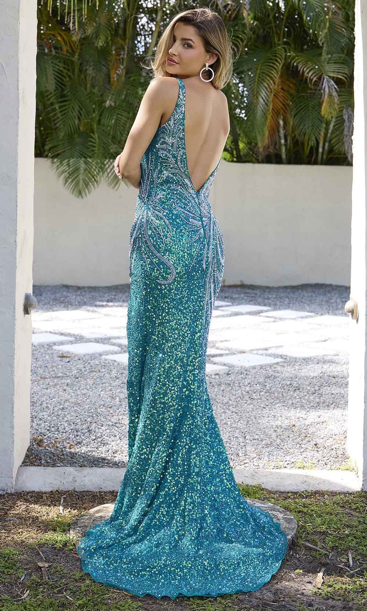 Primavera Couture 4333 - Swirl Ornate Prom Dress