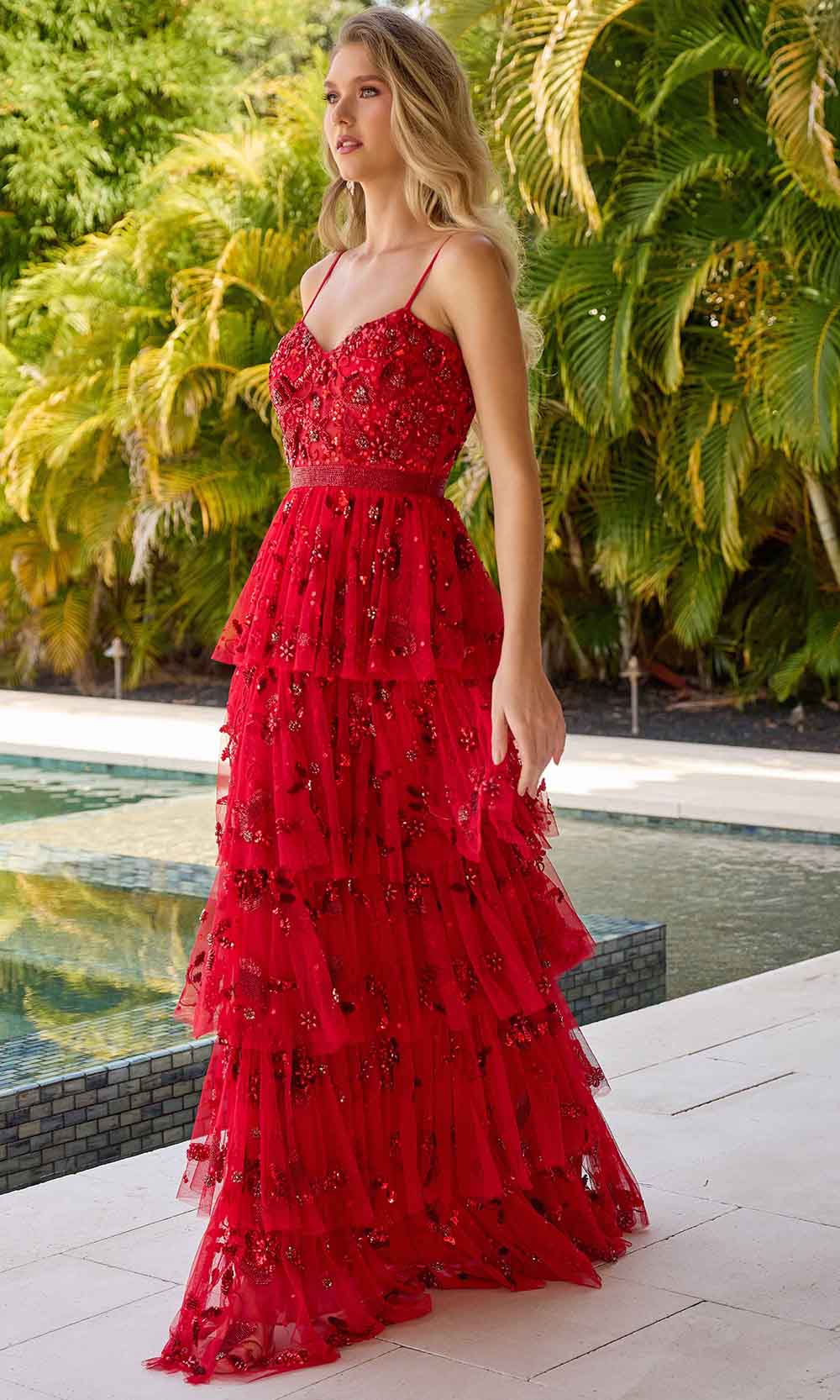 Primavera Couture 4341 - Sweetheart Tiered Prom Dress - view 4