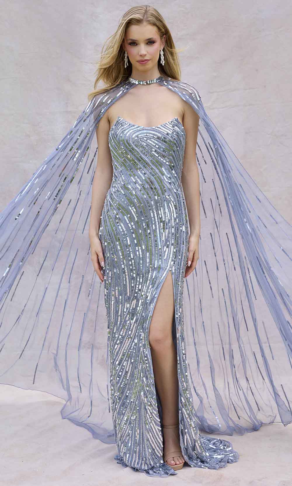 Primavera Couture 4376 - Scoop Neckline Sequin Prom Gown - designer prom dress at Silhouette Dresses