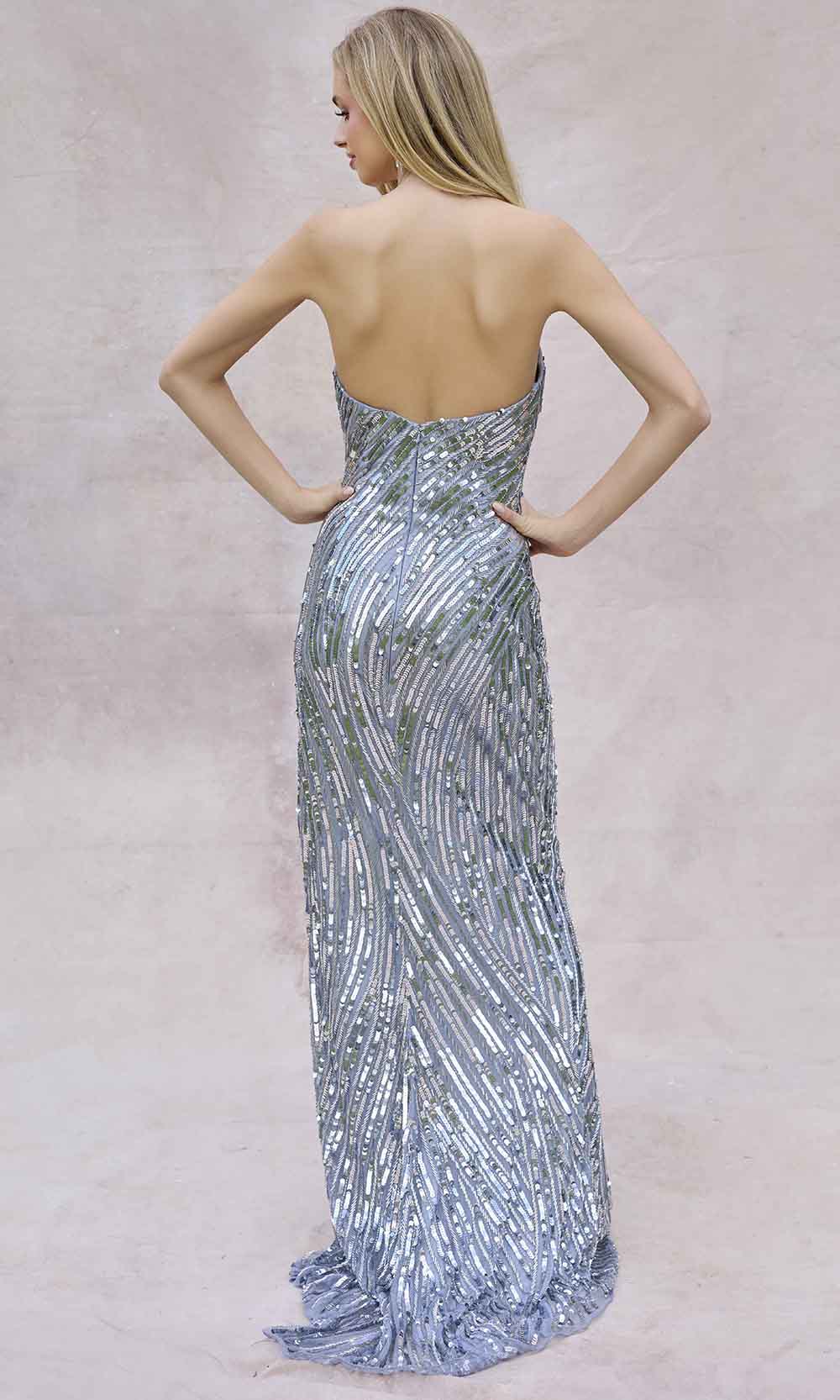 Primavera Couture 4376 - Scoop Neckline Sequin Prom Gown - view 7