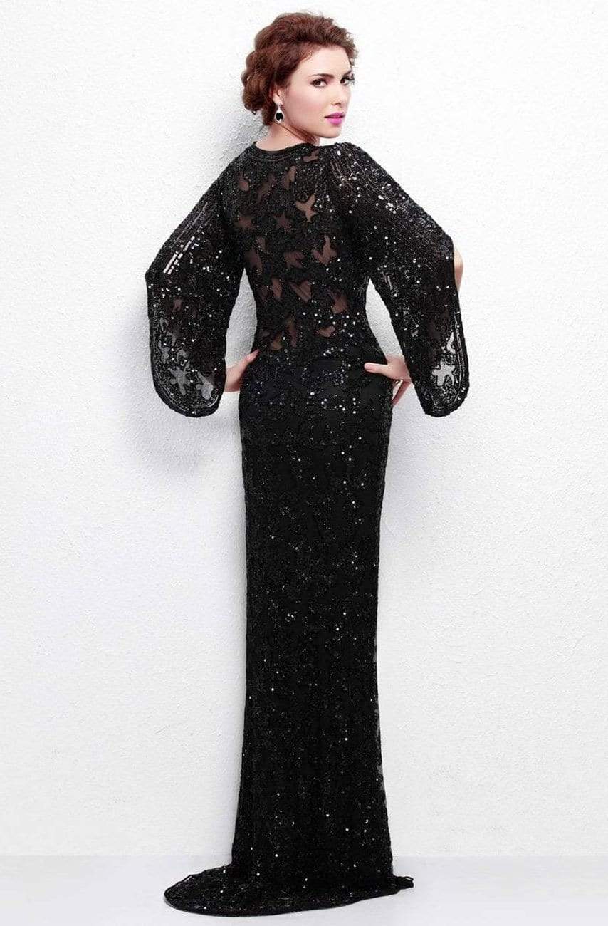 Primavera Couture - 9713 Sequined Flare Sleeve Junior Prom Gown - view 11