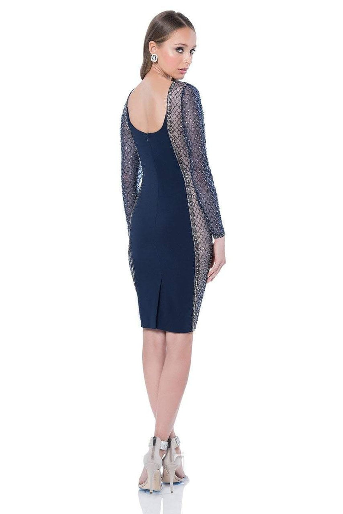 Terani Couture - Eye-catching Cocktail Dress with Illusion Sleeves 1611C0023