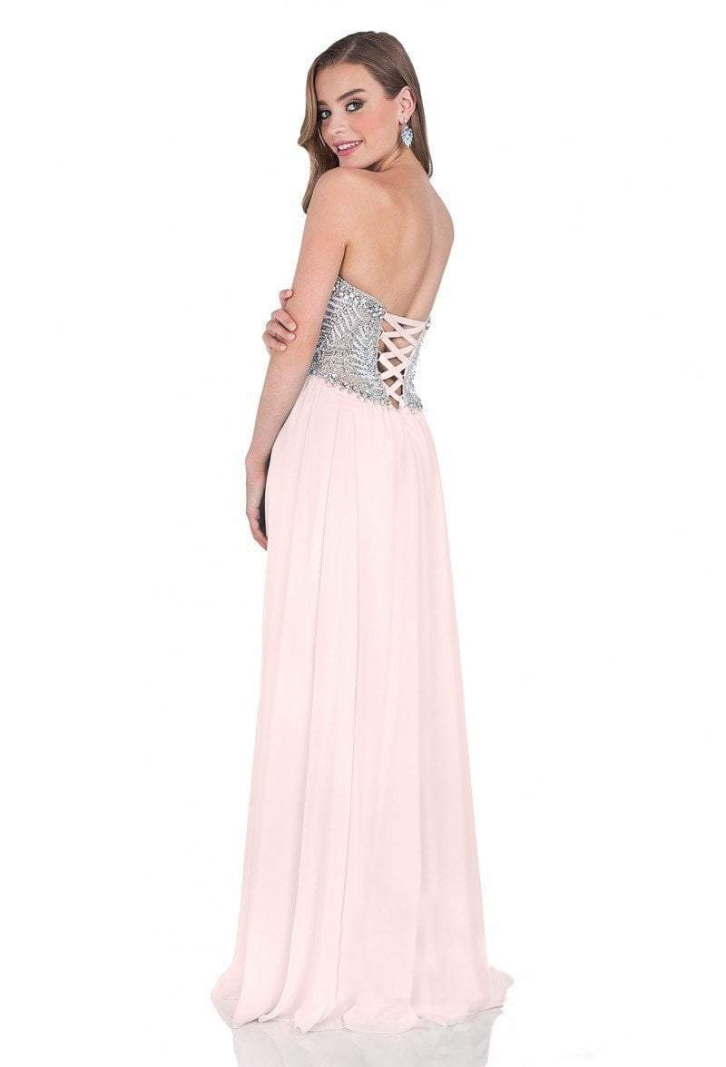Terani Couture - 1611P0207A Fully Jeweled Bodice Evening Dress - detail view