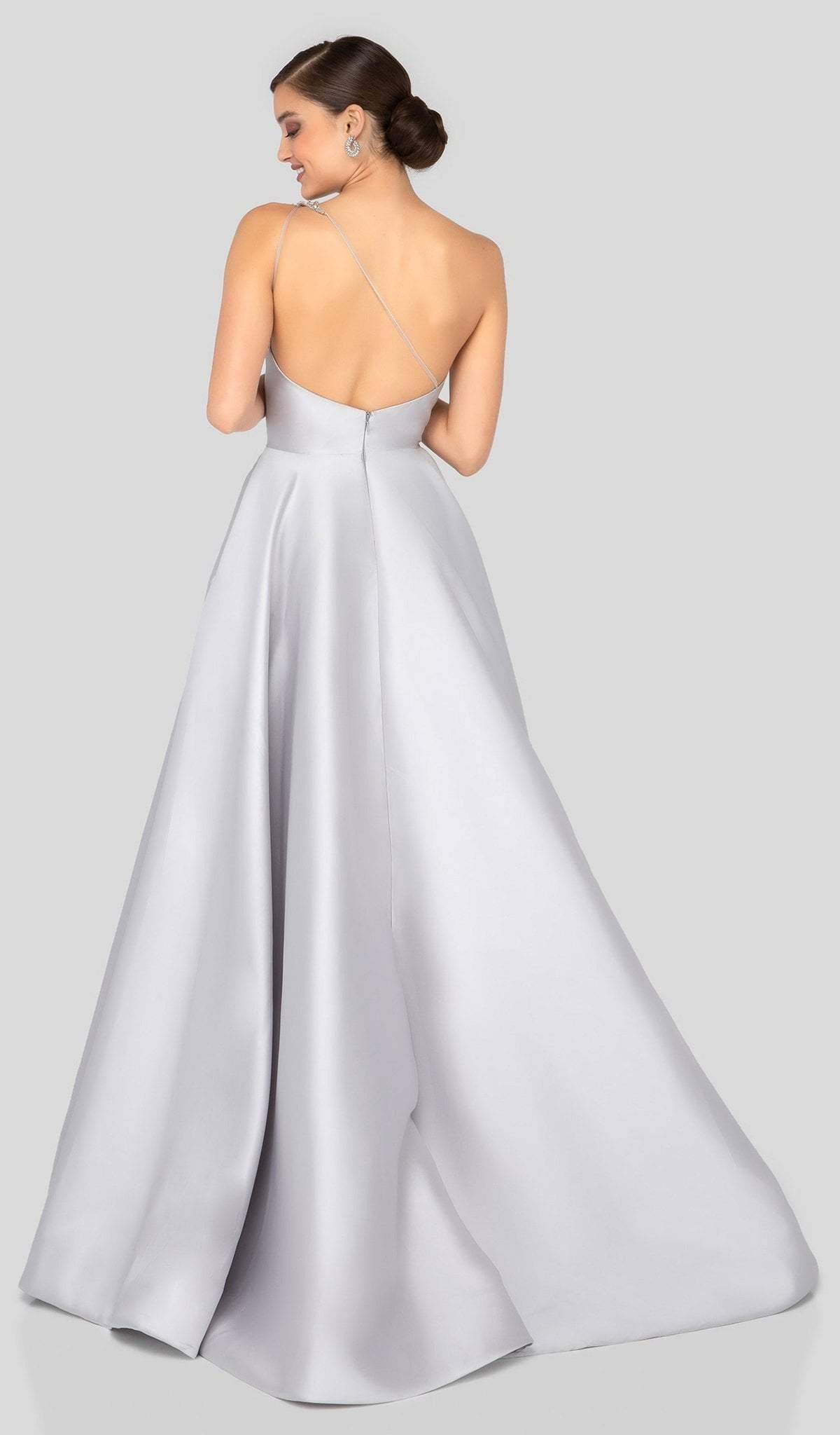 Terani Couture - 1912E9202 One Shoulder Dazzling Fern Accent Gown