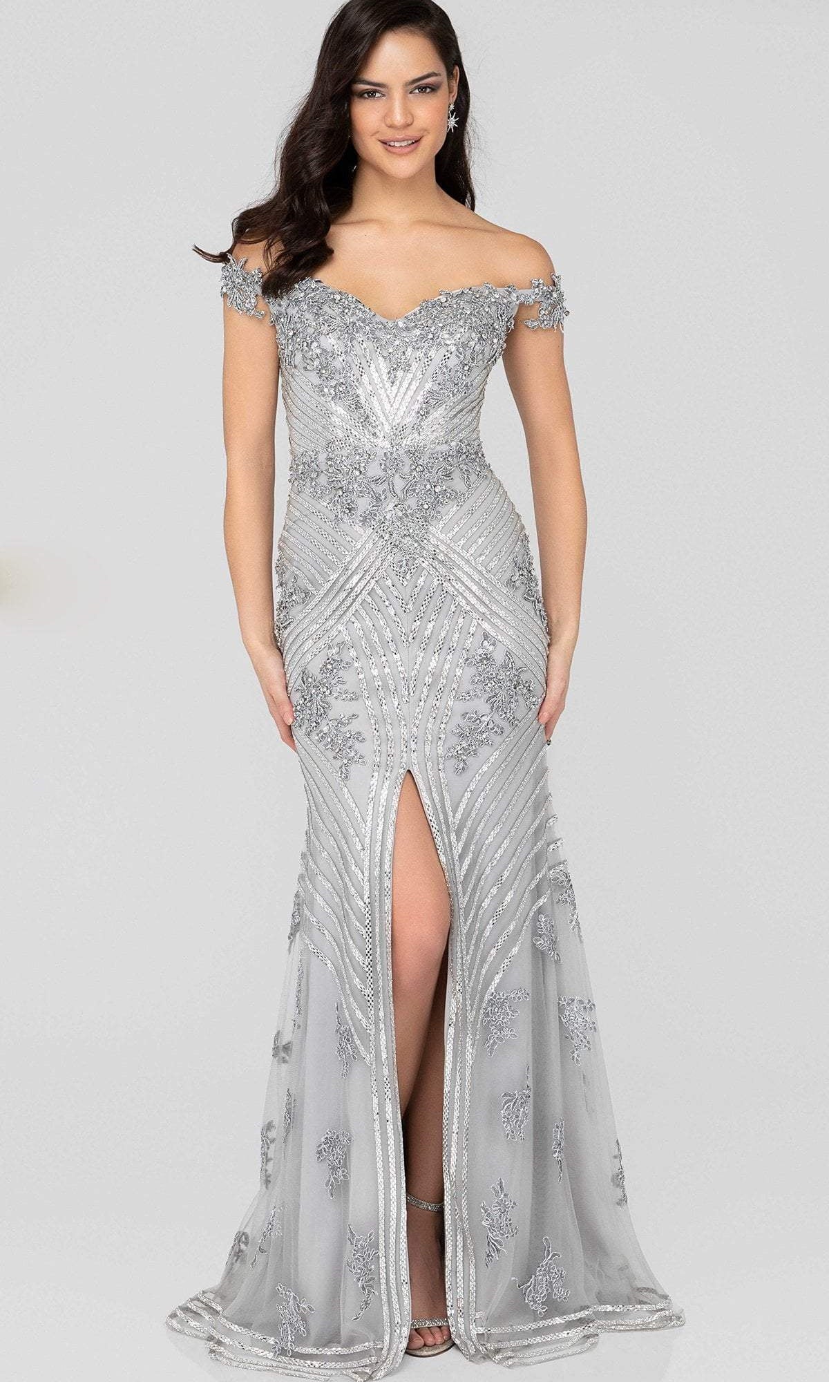 Terani Couture - 1912GL9572 Sparkling Off-Shoulder Mother of the Groom Gown - view 6