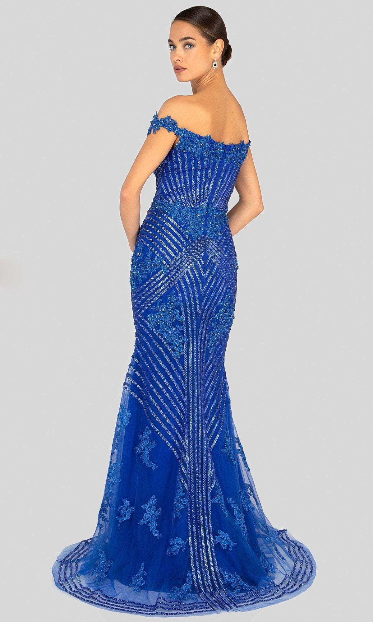 Terani Couture - 1912GL9572 Sparkling Off-Shoulder Mother of the Groom Gown - view 4