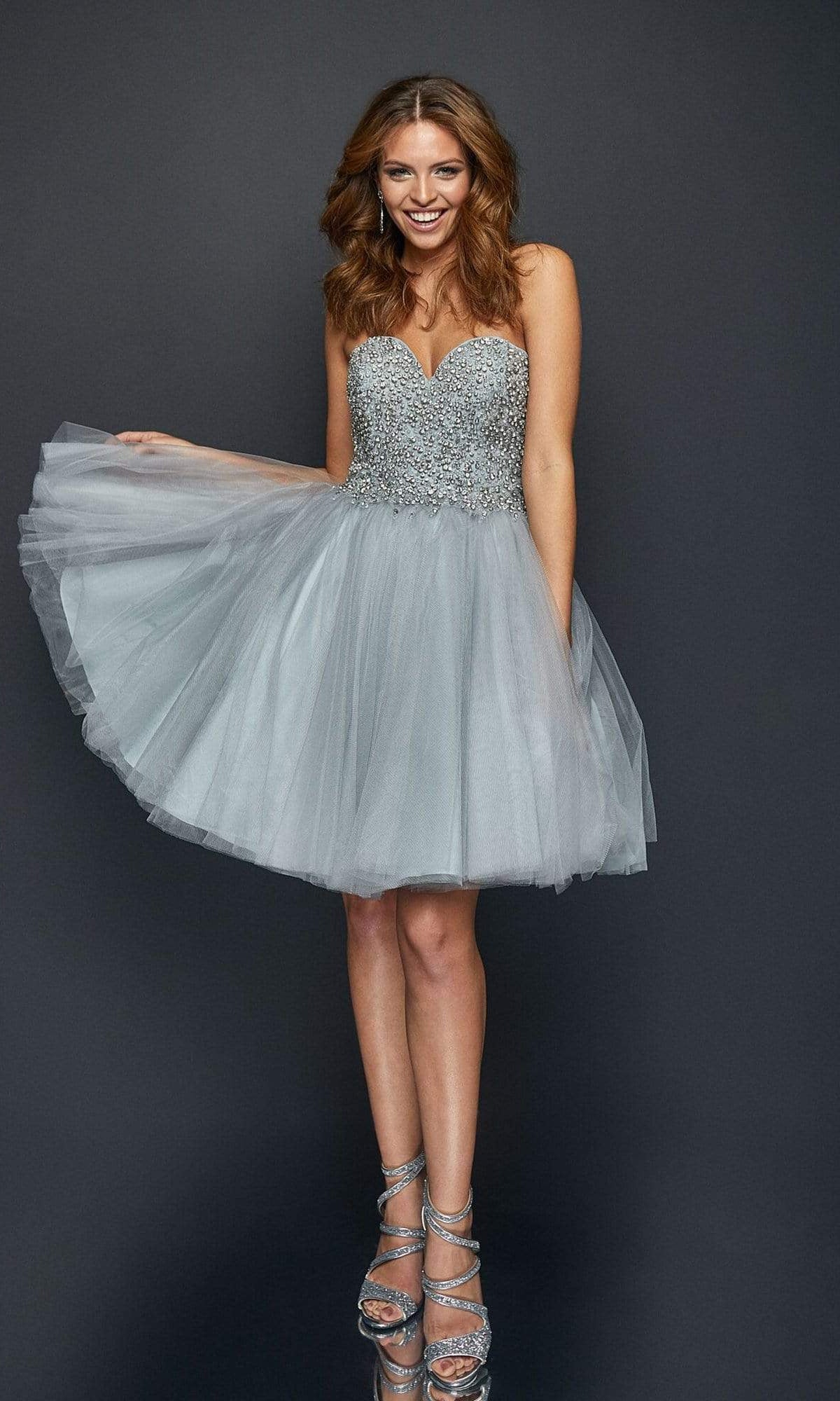 Terani Couture - 1921H0320 Beaded Strapless Sweetheart Cocktail Dress - designer prom dress at Silhouette Dresses