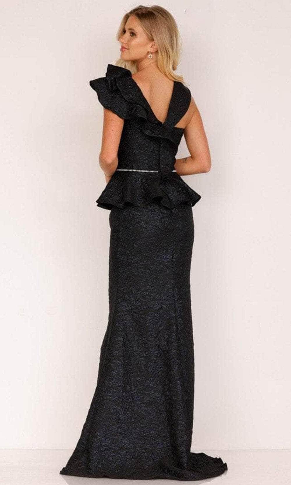 Terani Couture 2011M2167 - Ruffle Peplum Mermaid Evening Dress