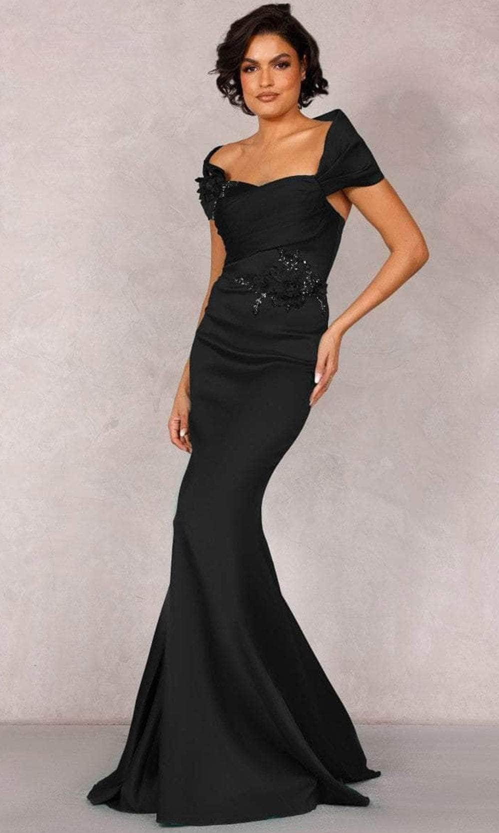 Terani Couture 2021M2969 - Shawl Draped Mermaid Evening Dress - designer evening gown at Silhouette Dresses