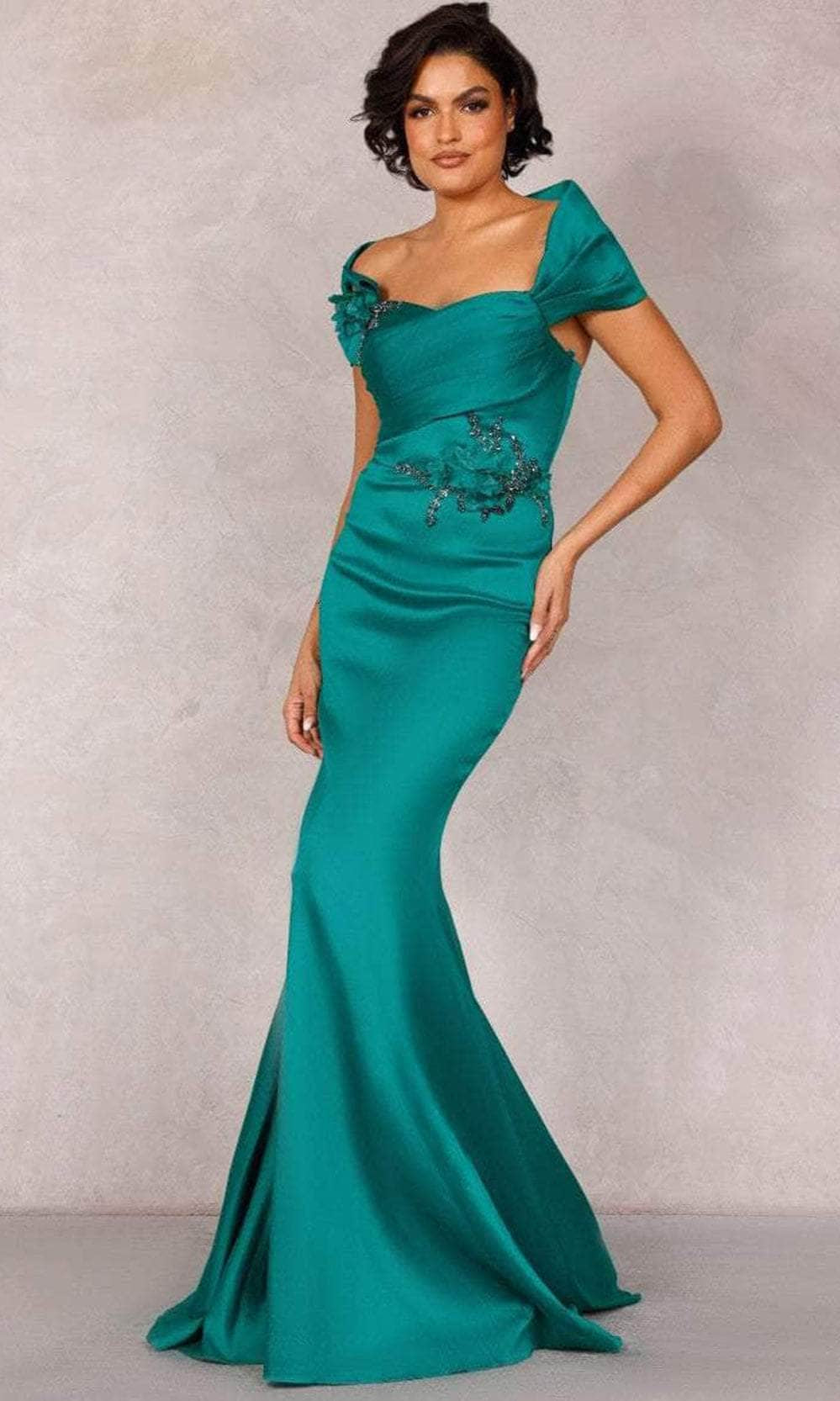 Terani Couture 2021M2969 - Shawl Draped Mermaid Evening Dress - view 8