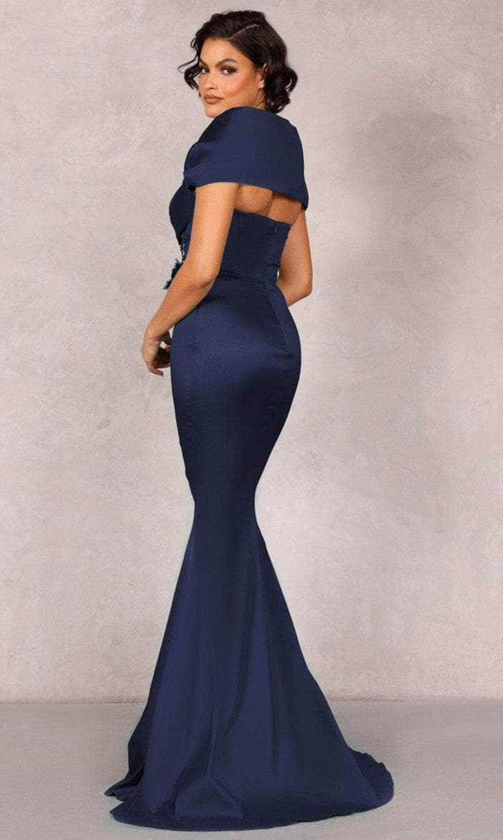 Terani Couture 2021M2969 - Shawl Draped Mermaid Evening Dress - view 11