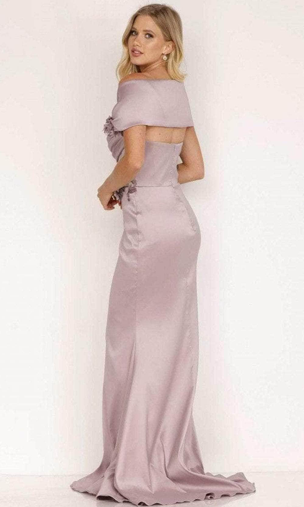 Terani Couture 2021M2969 - Shawl Draped Mermaid Evening Dress - view 4