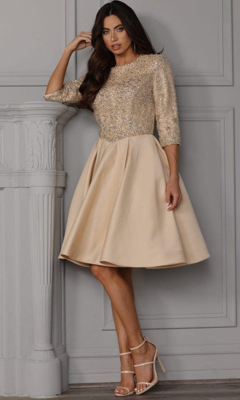 Terani Couture 2027H3388 - Jewel Neck Formal Dress - designer cocktail dress at Silhouette Dresses