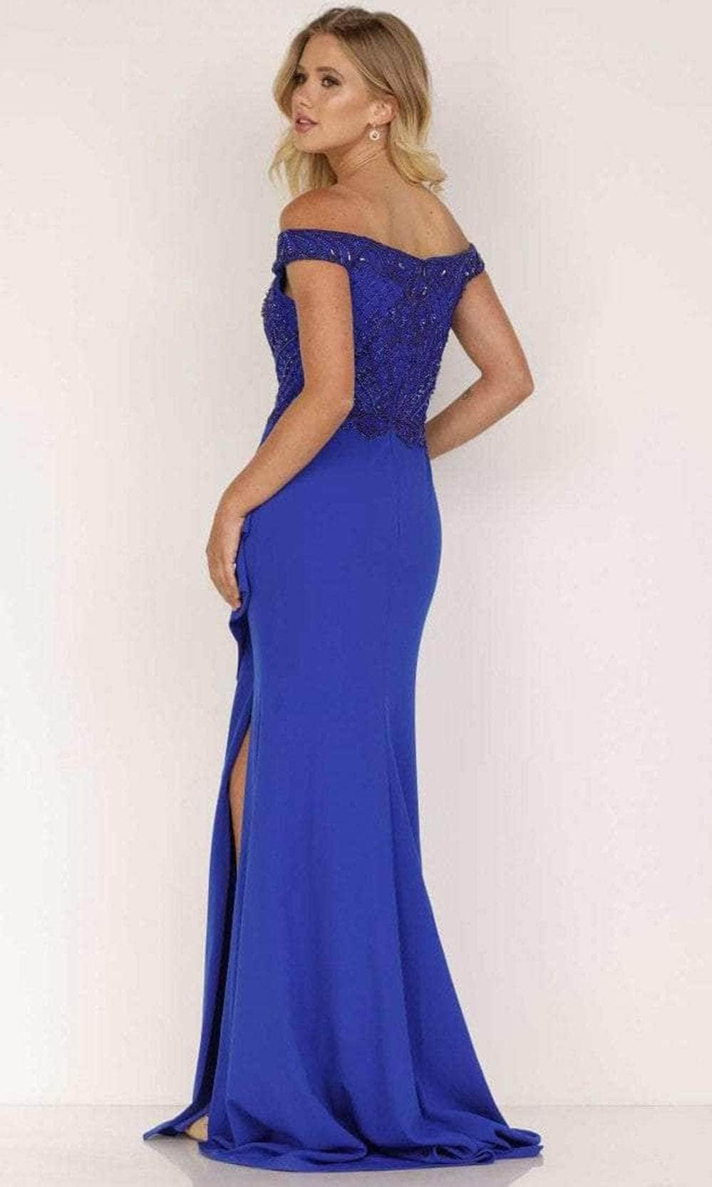 Terani Couture 2221M0381 - Off Shoulder Draped Evening Dress - view 7
