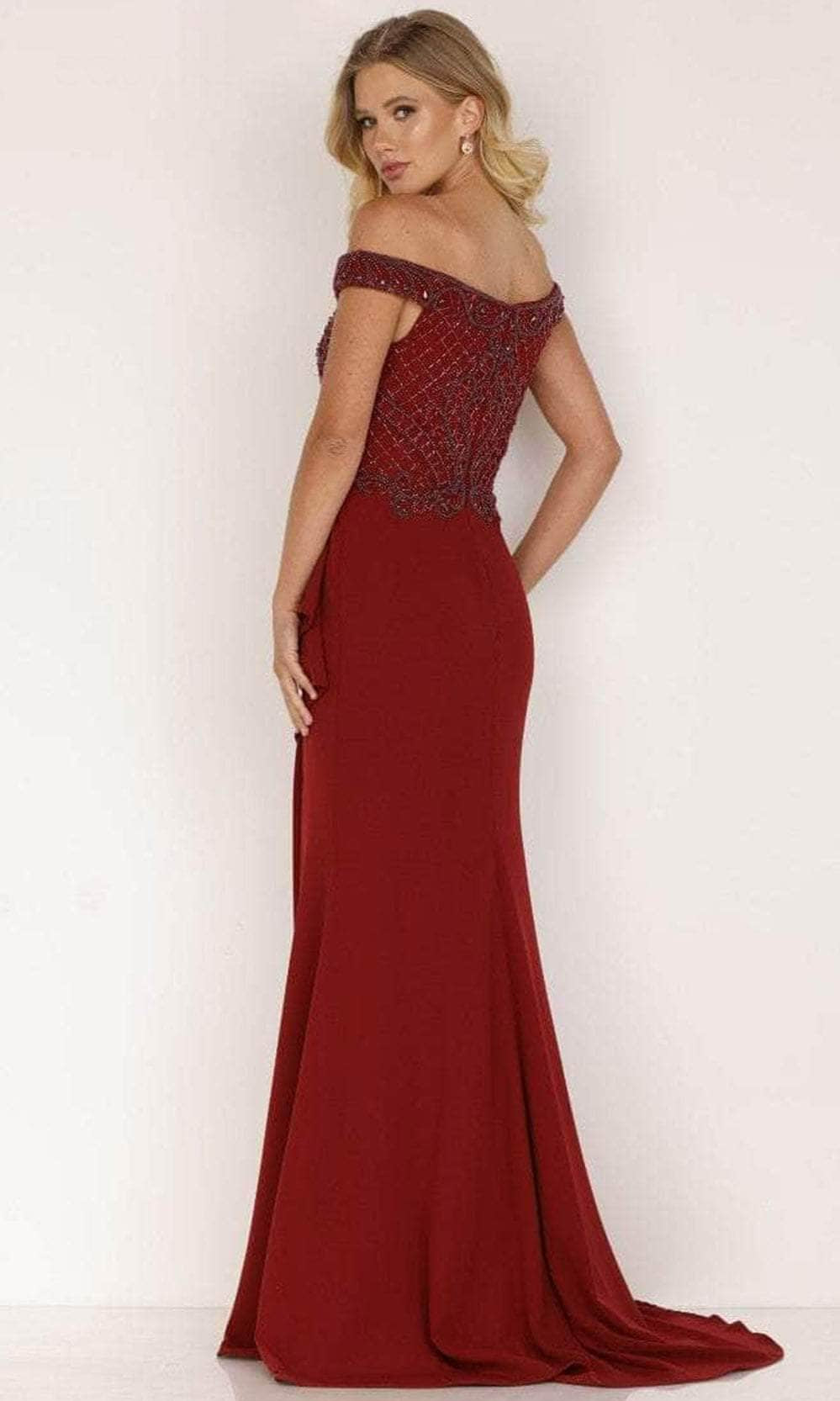 Terani Couture 2221M0381 - Off Shoulder Draped Evening Dress - view 8