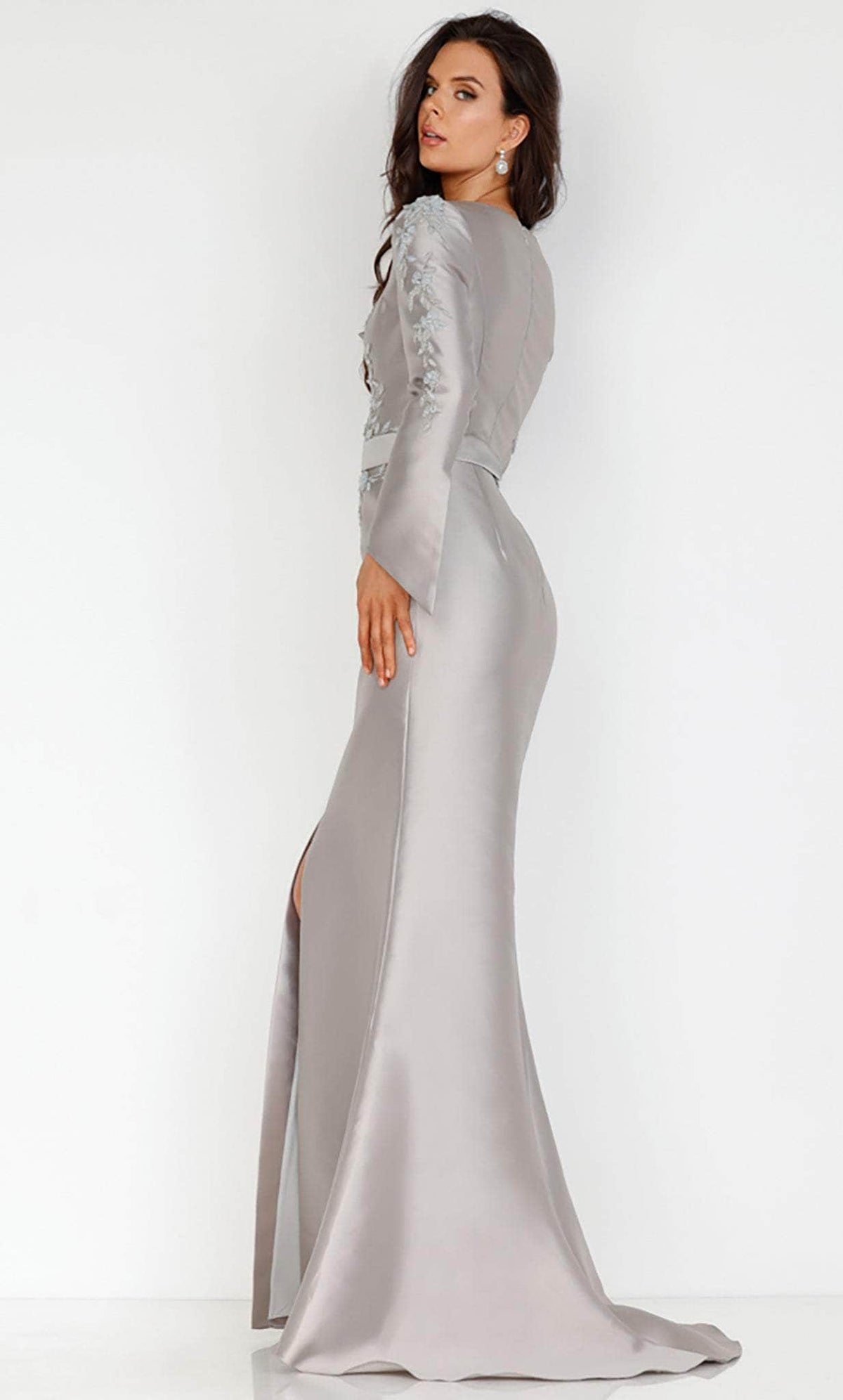 Terani Couture 231M0357 - Flutter Satin Embroidered Gown