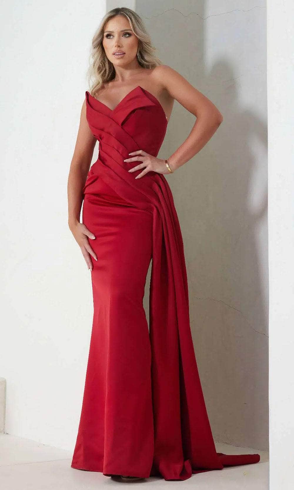 Terani Couture 241P2008 - Strapless Pleated Prom Dress - view 6
