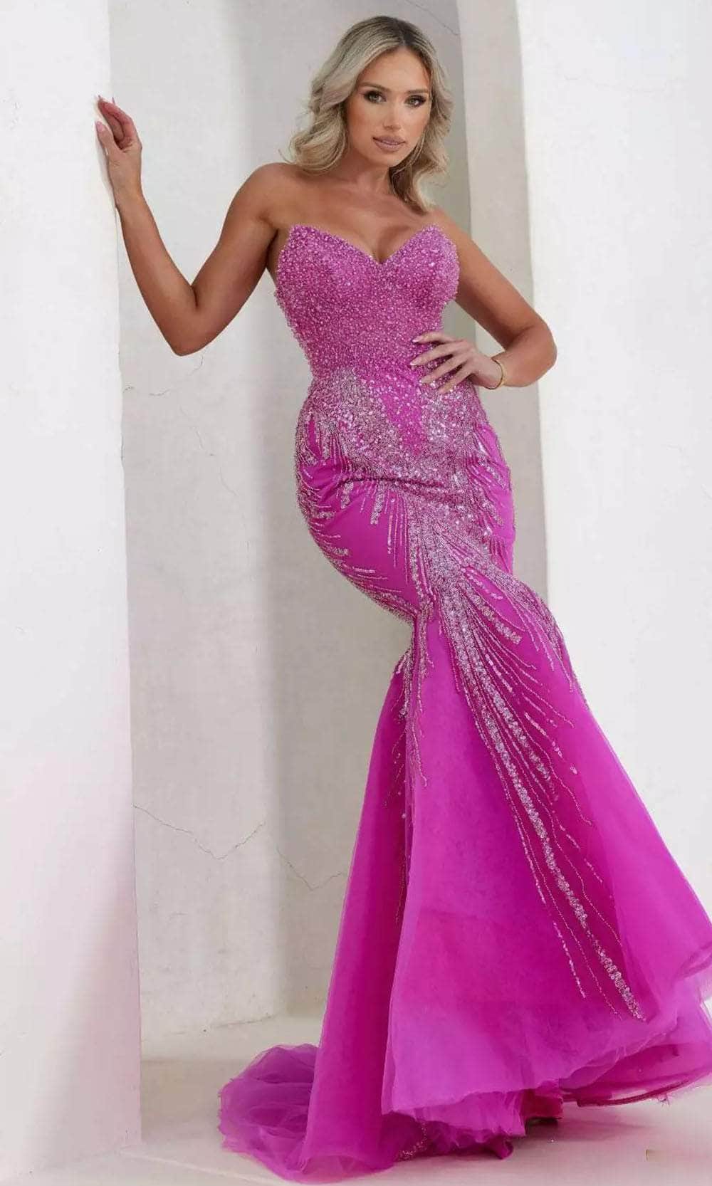 Terani Couture 241P2171 - Bead Sequin Prom Dress - detail view