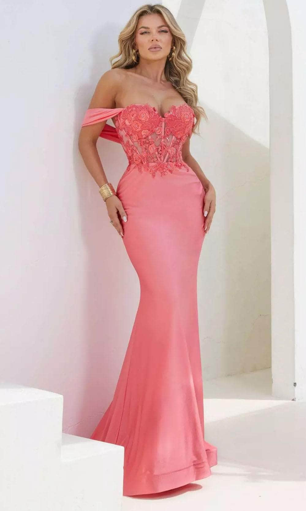 Terani Couture 241P2250 - Sweetheart Appliqued Prom Dress - designer prom dress at Silhouette Dresses