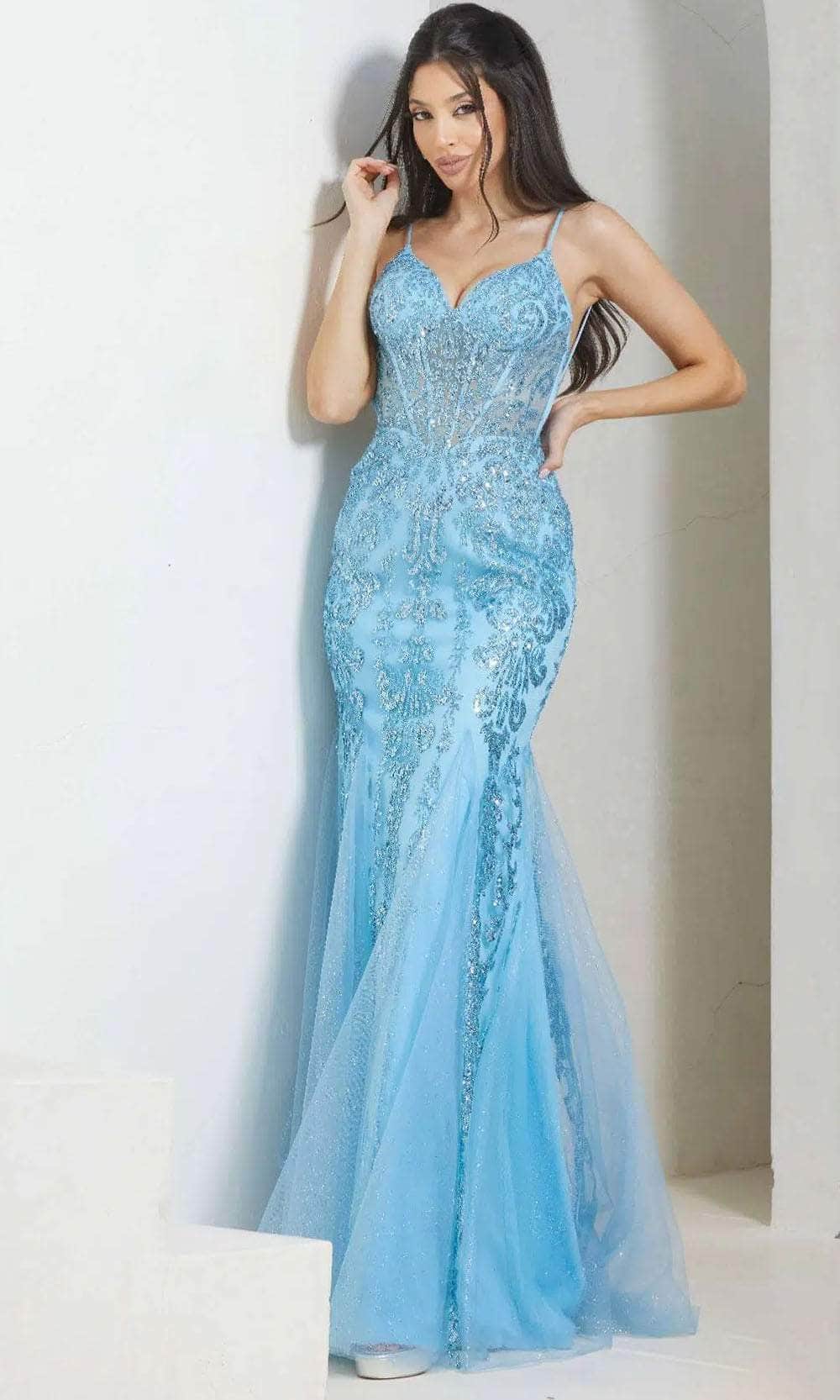 Terani Couture 241P2294 - Beaded Sleeveless Trumpet Long Prom Dress - designer prom dress at Silhouette Dresses