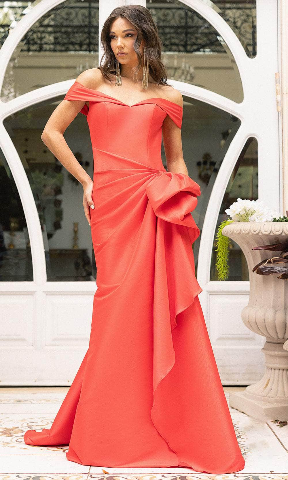 Terani Couture 242M3335 - Sweetheart Ruffle Draped Evening Gown - view 4