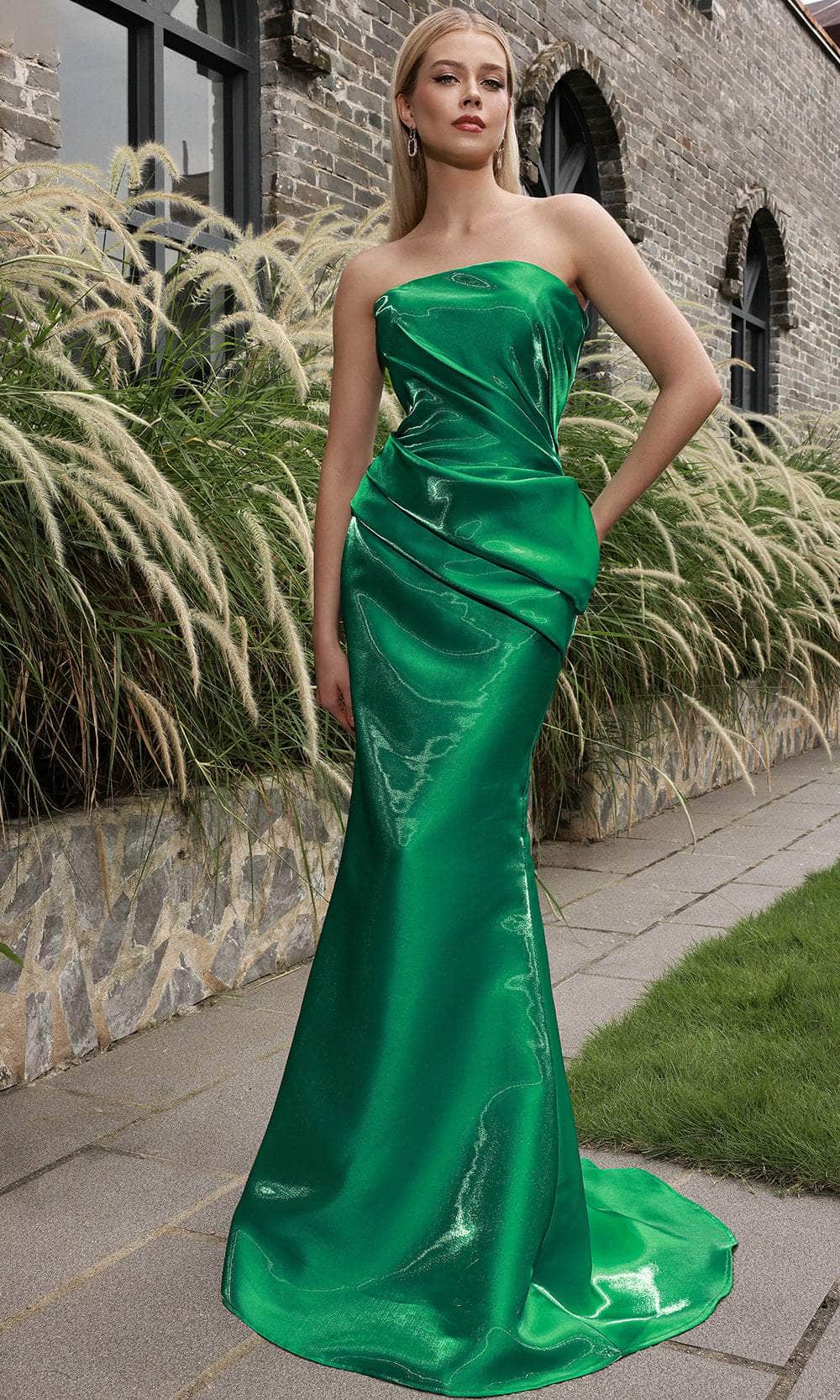 Terani Couture 251E4231 - Strapless Straight Neckline Evening Gown - view 8