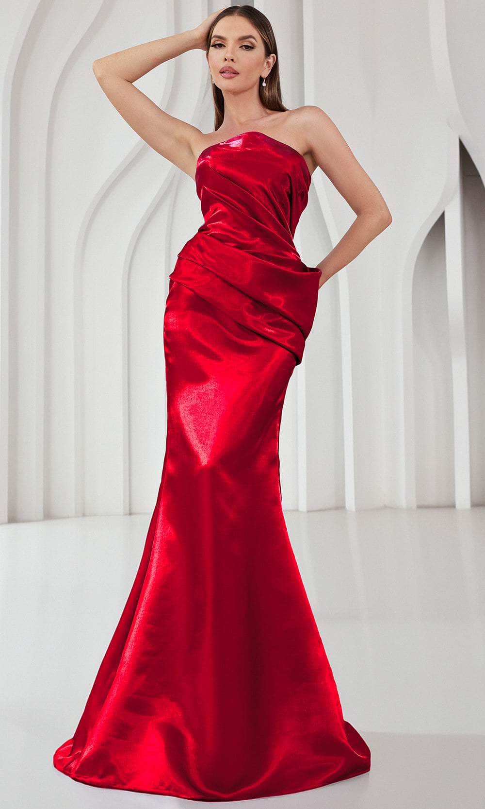Terani Couture 251E4231 - Strapless Straight Neckline Evening Gown - view 10
