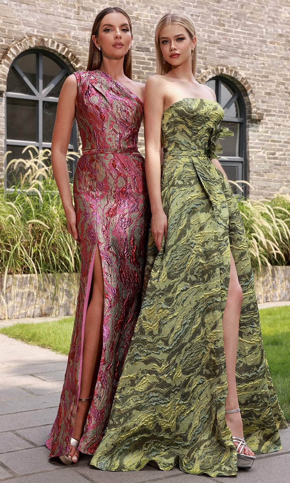 Terani Couture 251E4269 - Jacquard Straight Across Ballgown - view 4