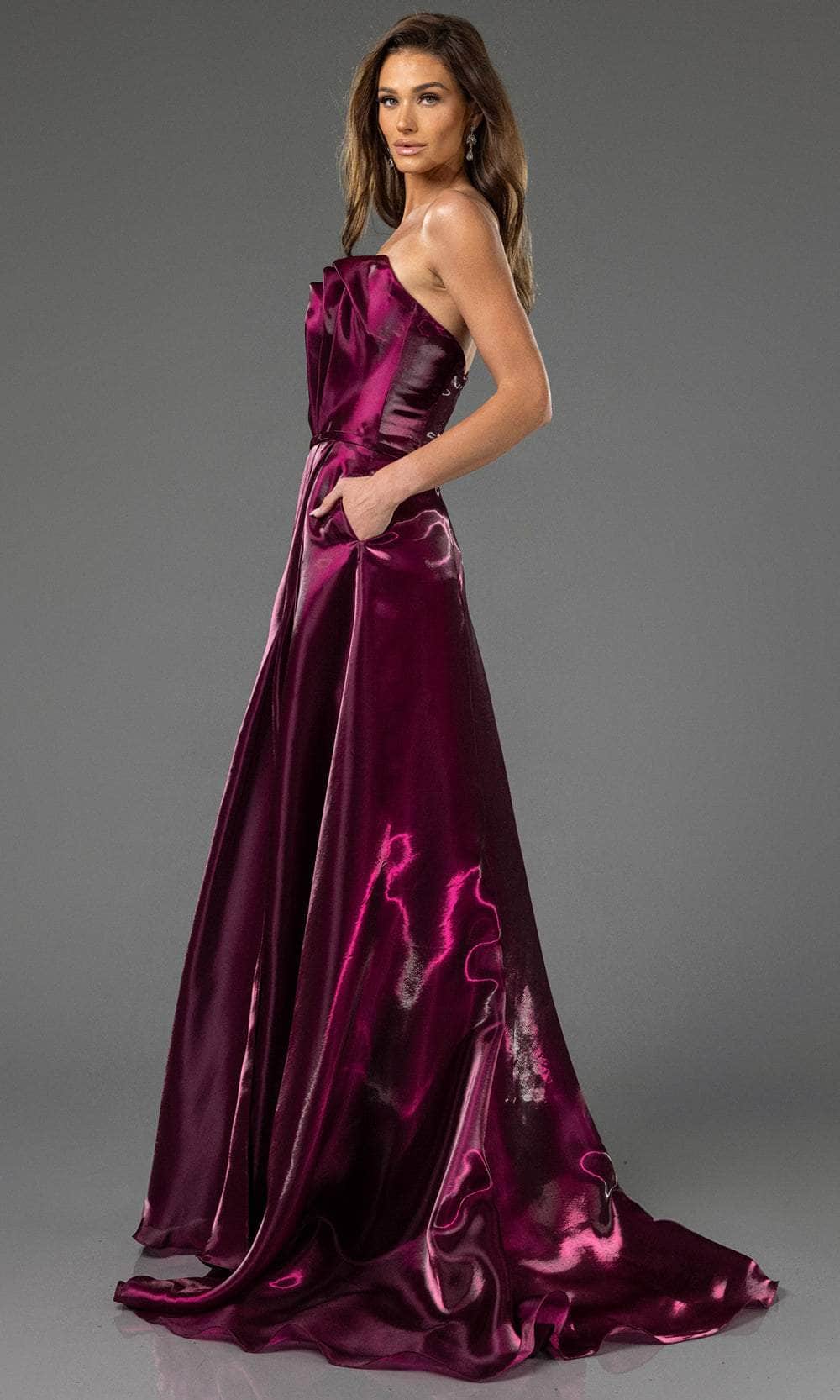 Terani Couture 251E4637 - Ruffled Straight Across Evening Gown - view 6