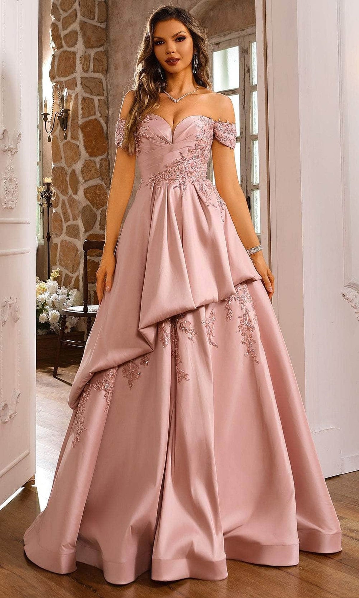 Terani Couture 251M4062 - Sweetheart Off-the-Shoulder Ballgown
