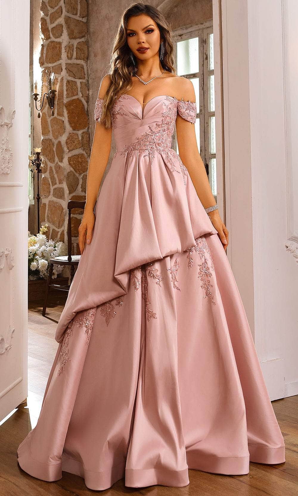 Terani Couture 251M4062 - Sweetheart Off-the-Shoulder Ballgown - designer ball gown at Silhouette Dresses