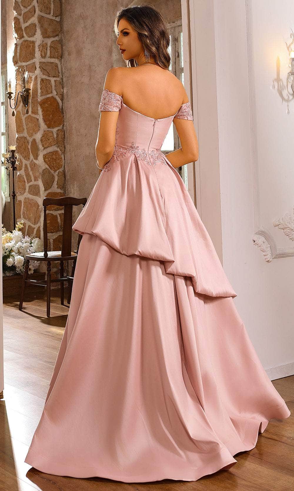 Terani Couture 251M4062 - Sweetheart Off-the-Shoulder Ballgown - back view