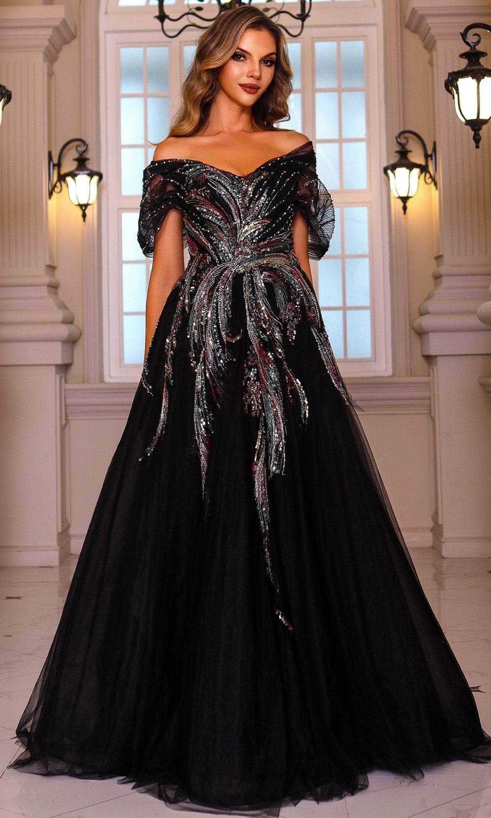Terani Couture 251M4411 - Elegant Beaded Tulle Ballgown - designer mother of the bride dress at Silhouette Dresses