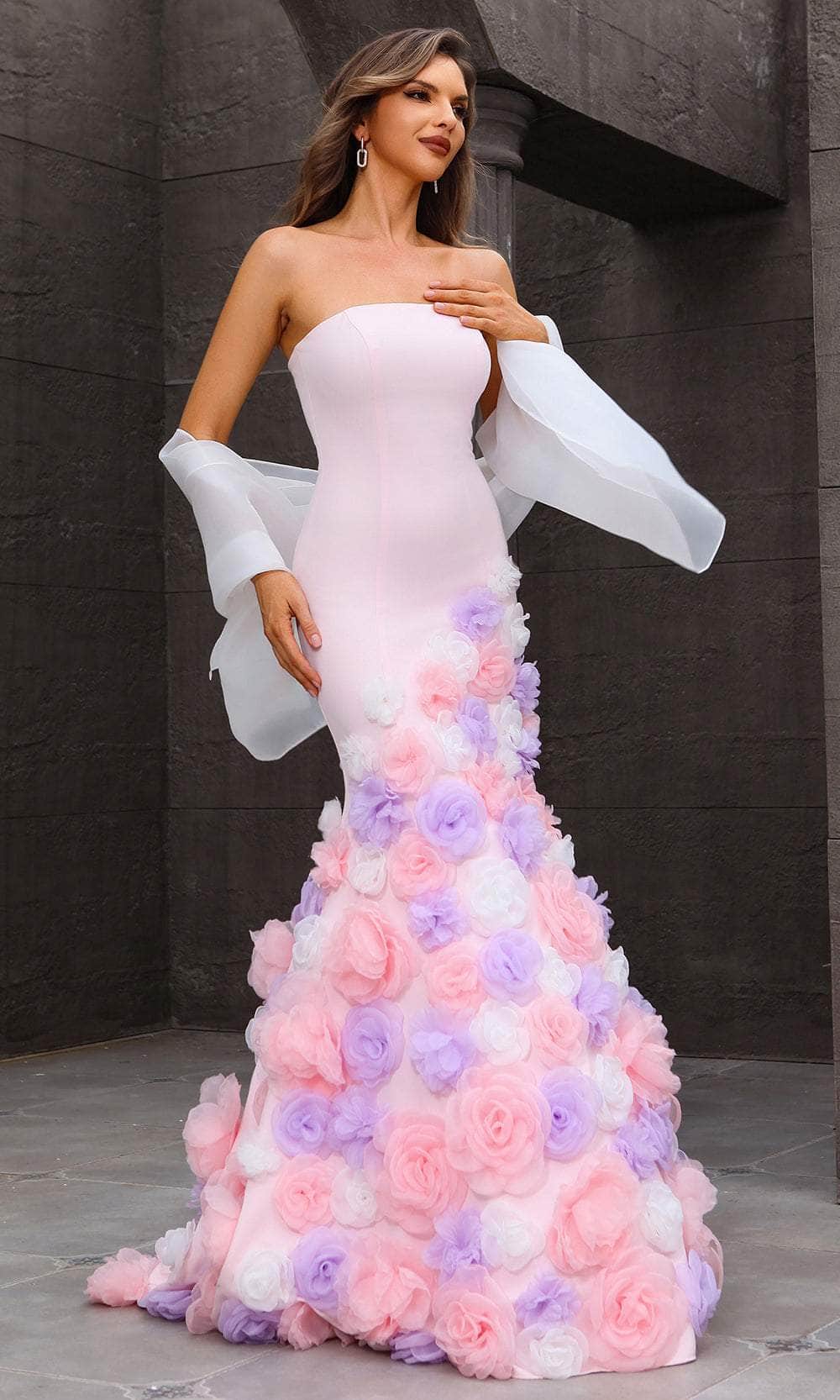 Terani Couture 251P4091 - Strapless Trumpet Gown - back view