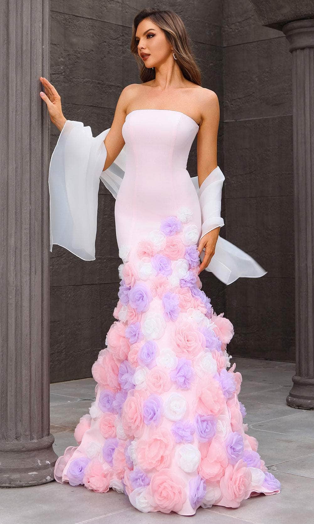 Terani Couture 251P4091 - Strapless Trumpet Gown - designer prom dress at Silhouette Dresses