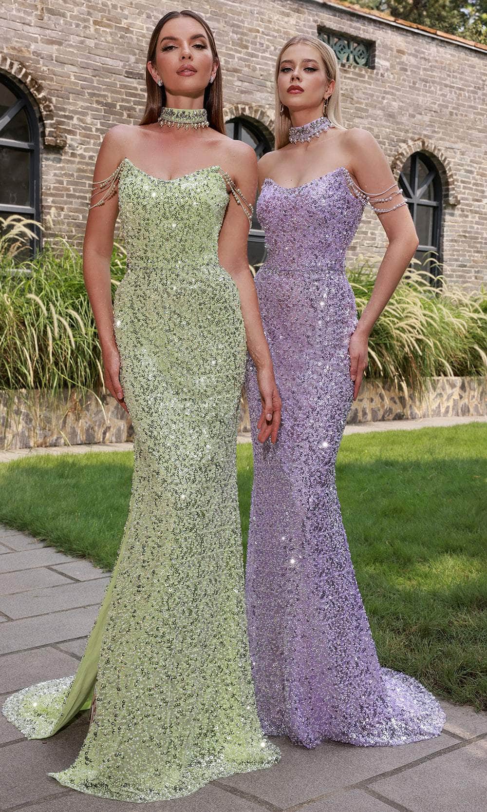 Terani Couture 251P4329 - Allover Sequin Scoop Neck Prom Gown - back view