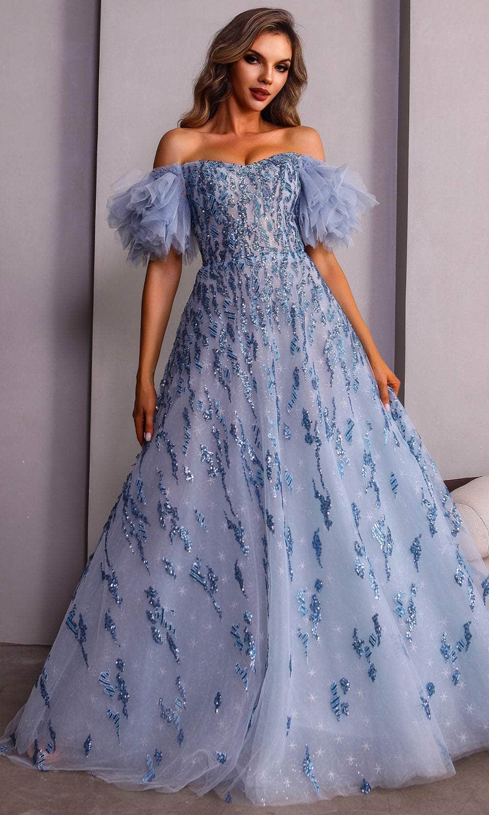 Terani Couture 251P4500 - Off-Shoulder A-Line Prom Gown