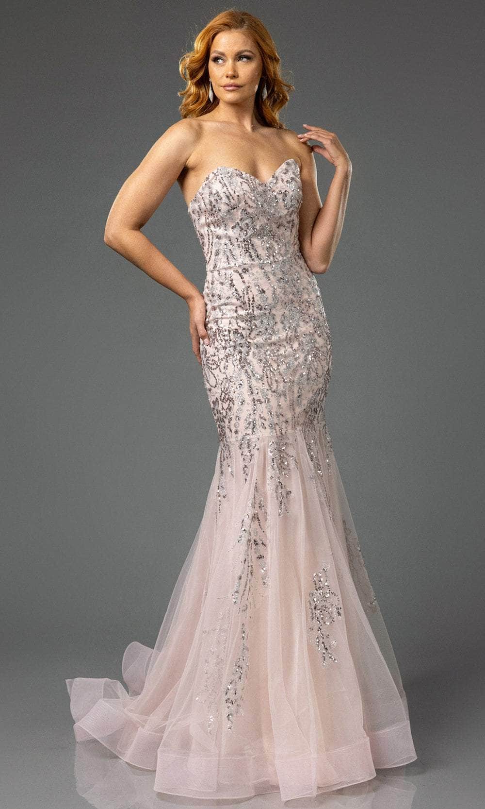 Terani Couture 251P4641 - Beaded Bodice Sweetheart Prom Gown - back view