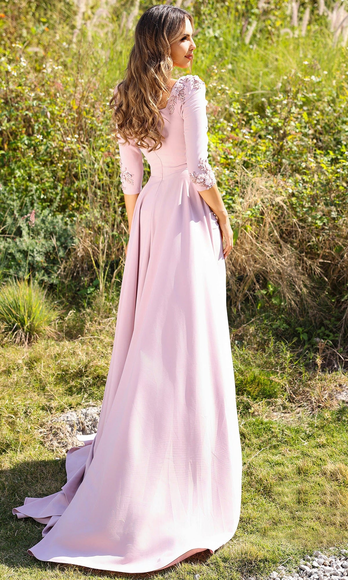 Terani Couture 252M5338 - Square Neck Floral Sequin Gown