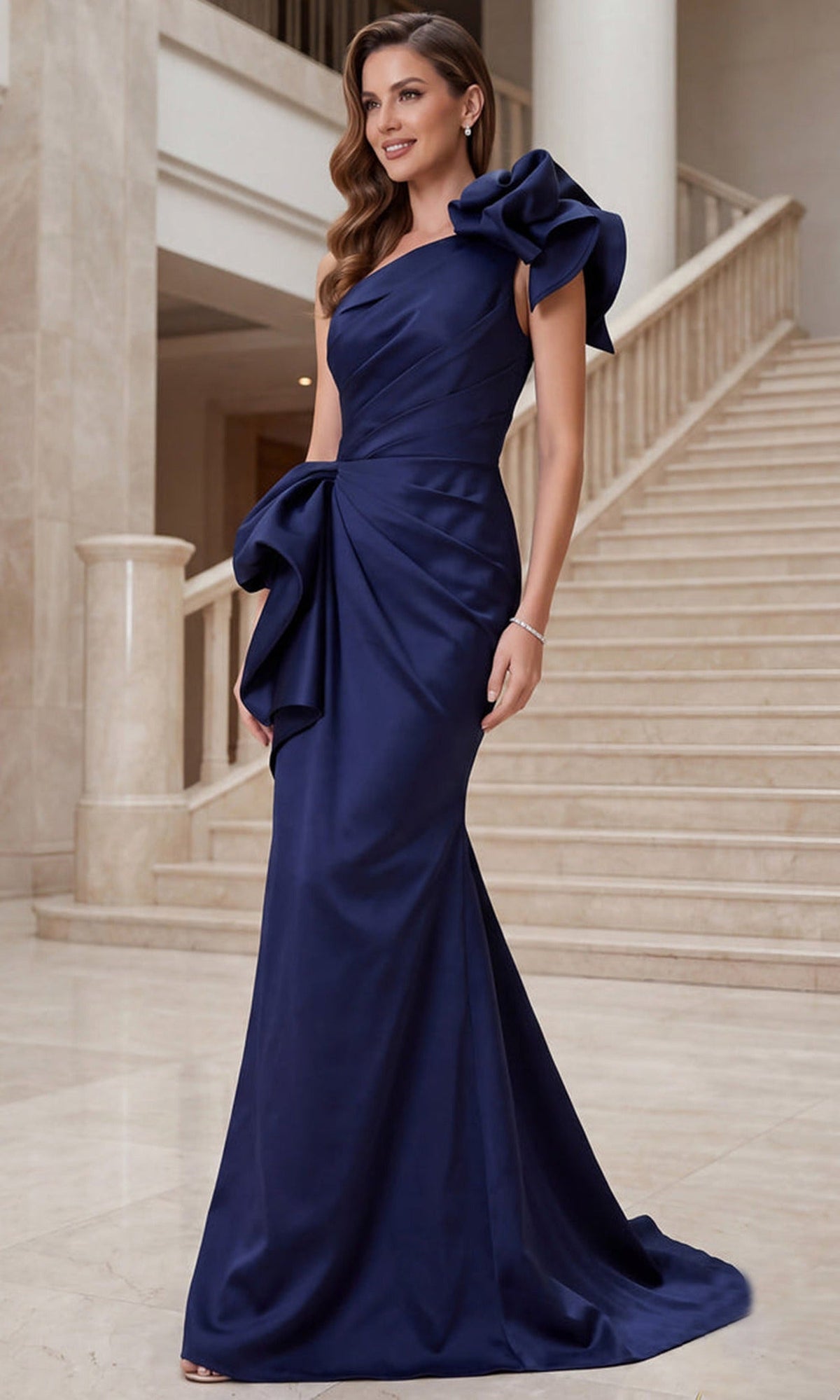 Terani Couture 262E7132 - One Shoulder Ruched Evening Gown