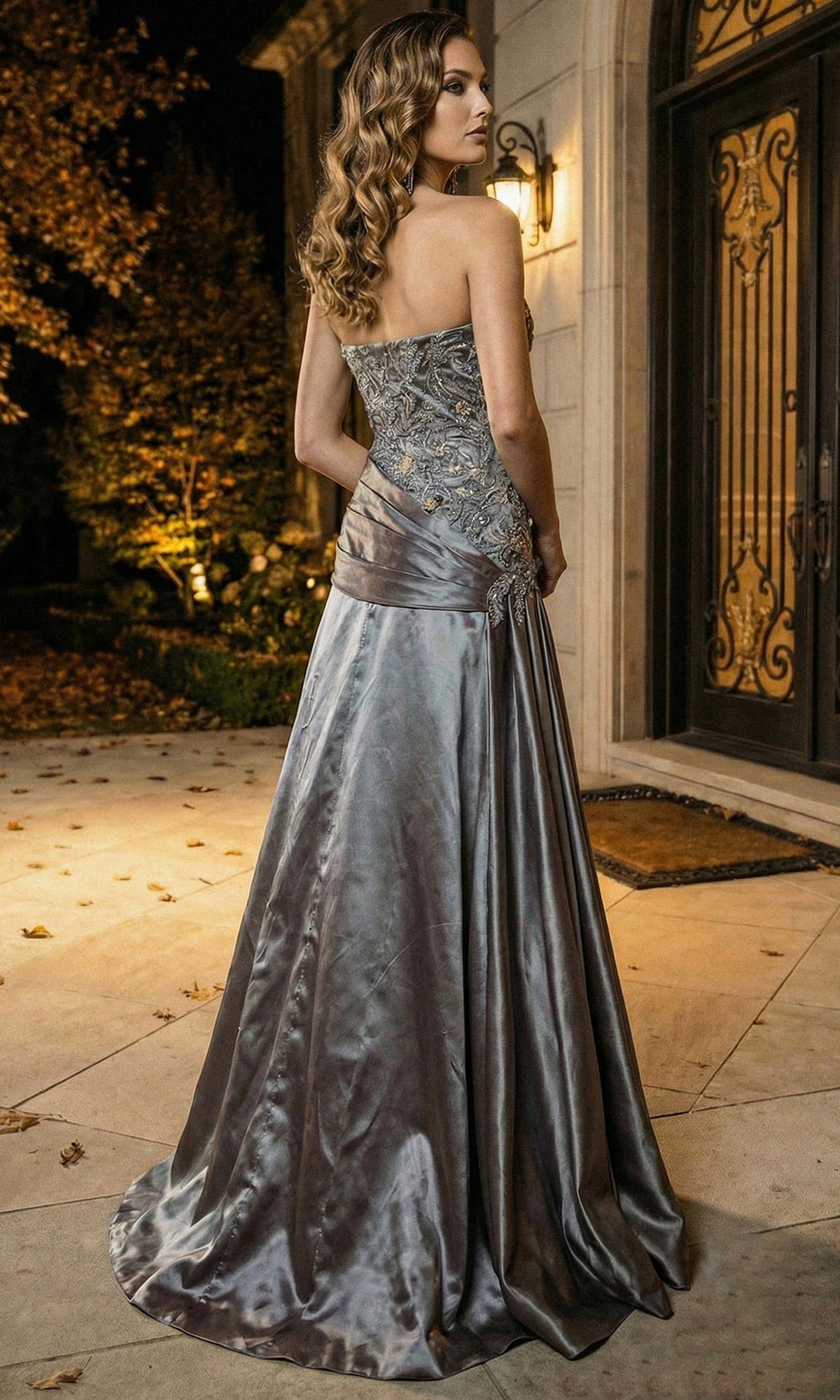 Terani Couture 262E7530 - Ruffle Accent Beaded Lace Evening Gown