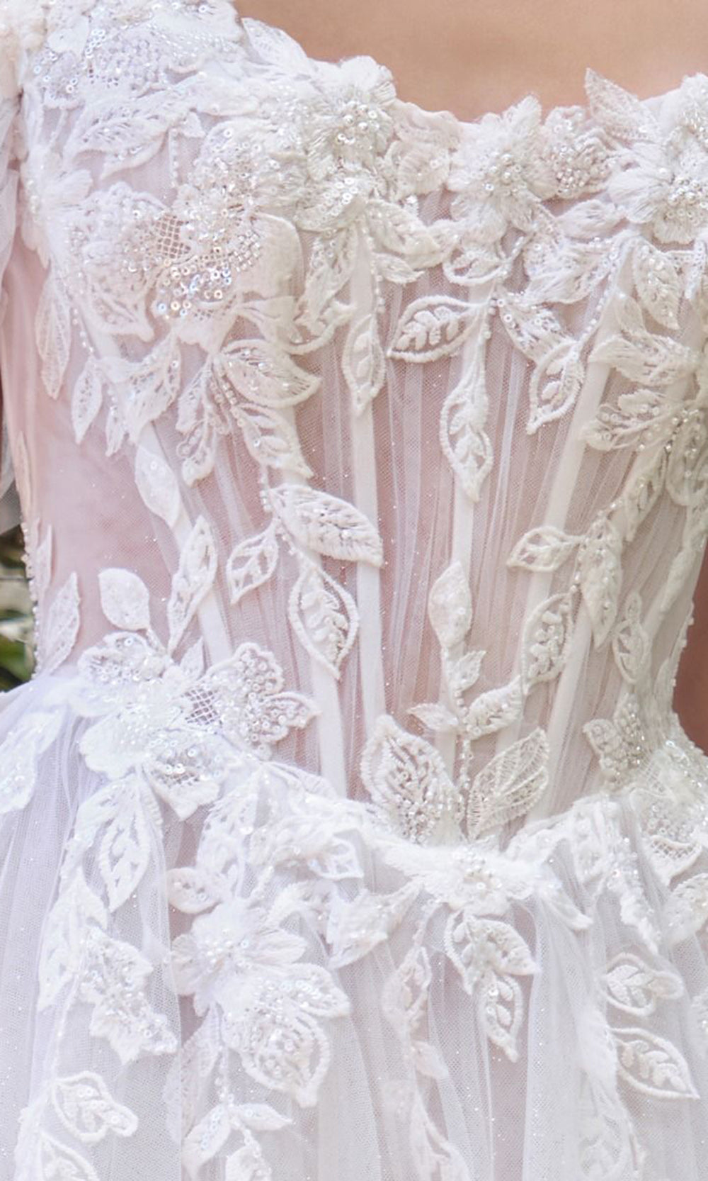 Andrea and Leo WL089 - Off Shoulder Lace Embroidered Bridal Gown - view 4