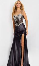 Jovani 47849 - Beaded Corset Satin Sweetheart Gown - view 4